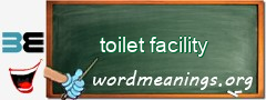 WordMeaning blackboard for toilet facility